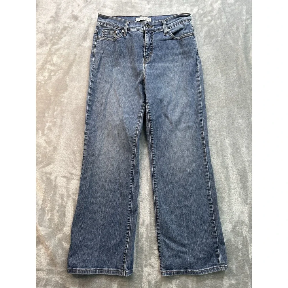 Y2K Levis 512 Jeans Womens Sz 12P Medium Blue Bootcut Western Mid Rise Cowgirl